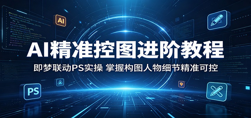 AI精准控图进阶教程：即梦联动PS实操，掌握构图人物细节精准可控-AI学习资源网