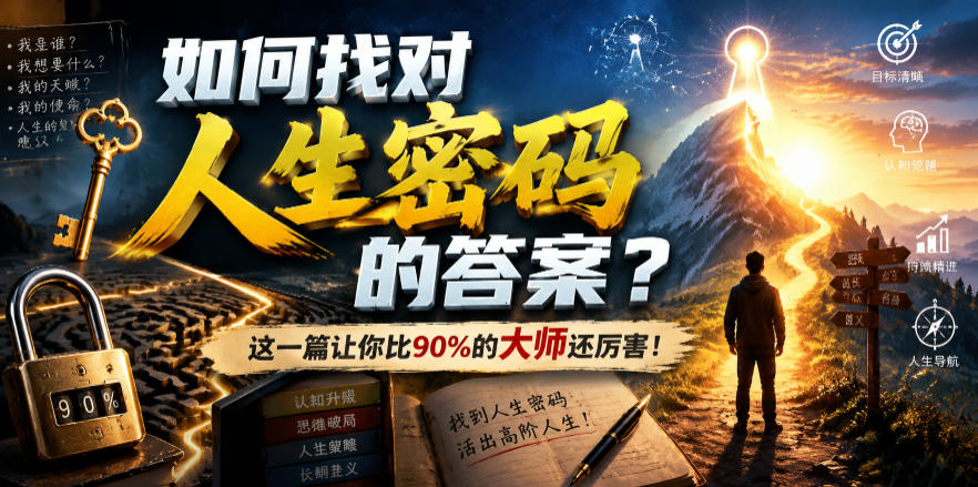 付费文章:如何找对人生密码的答案?这一篇让你比90%的大师还厉害!-AI学习资源网