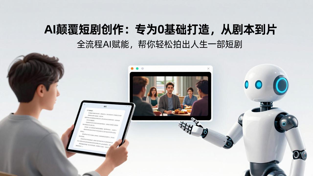 AI颠覆短剧创作:专为0基础打造,从剧本到成片全流程AI赋能,帮你轻松拍出人生第一部短剧-AI学习资源网