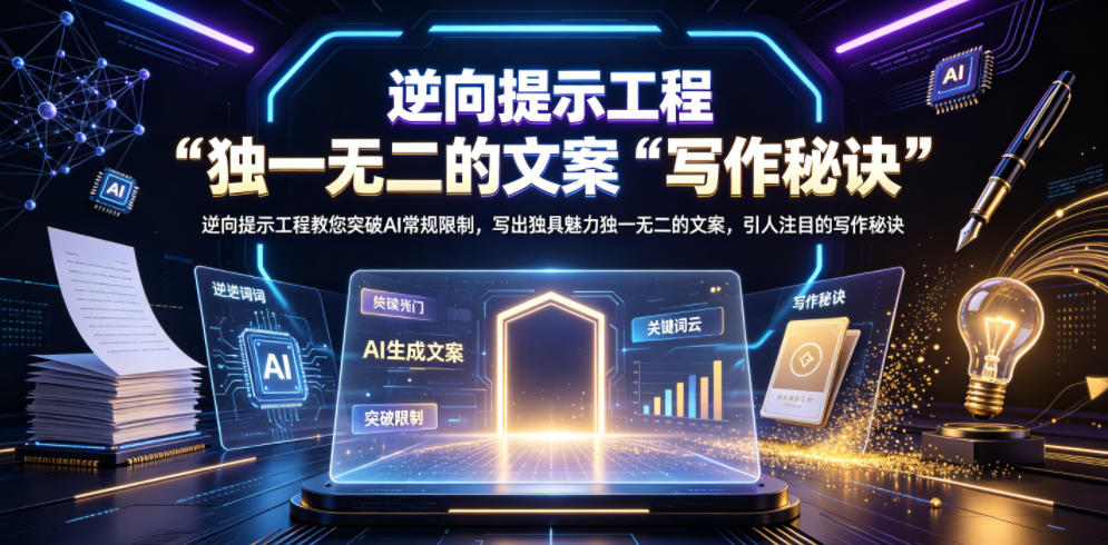 逆向提示工程教您突破AI常规限制,写出独具魅力独一无二的文案,引人注目的写作秘诀【原创双语字幕】-AI学习资源网