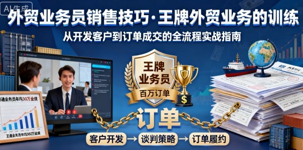 外贸业务员销售技巧，王牌外贸业务的训练-AI学习资源网