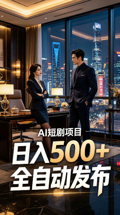 快手AI短剧自动发布，矩阵批量运营变现，轻资产副业项目，日入500+【揭秘】-AI学习资源网