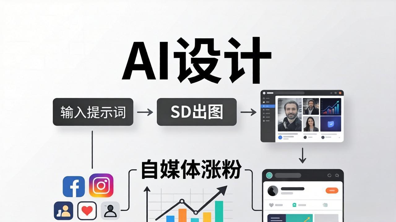 人人都是AI设计师：SD出图+自媒体涨粉一站教学，告别图文素材焦虑，AI设计让你轻松避开内卷-AI学习资源网