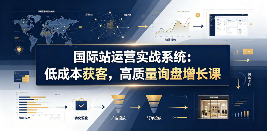 国际站运营实战系统：低成本获客，高质量询盘增长课(更新26年)-AI学习资源网