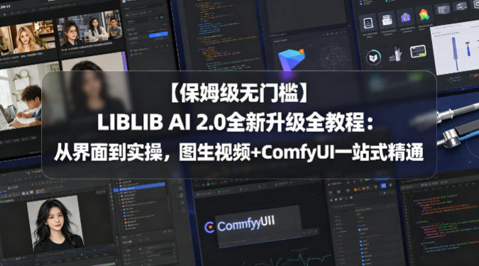 【保姆级无门槛】LIBLIB AI 2.0全新升级全教程：从界面到实操，图生视频+ComfyUI一站式精通-AI学习资源网