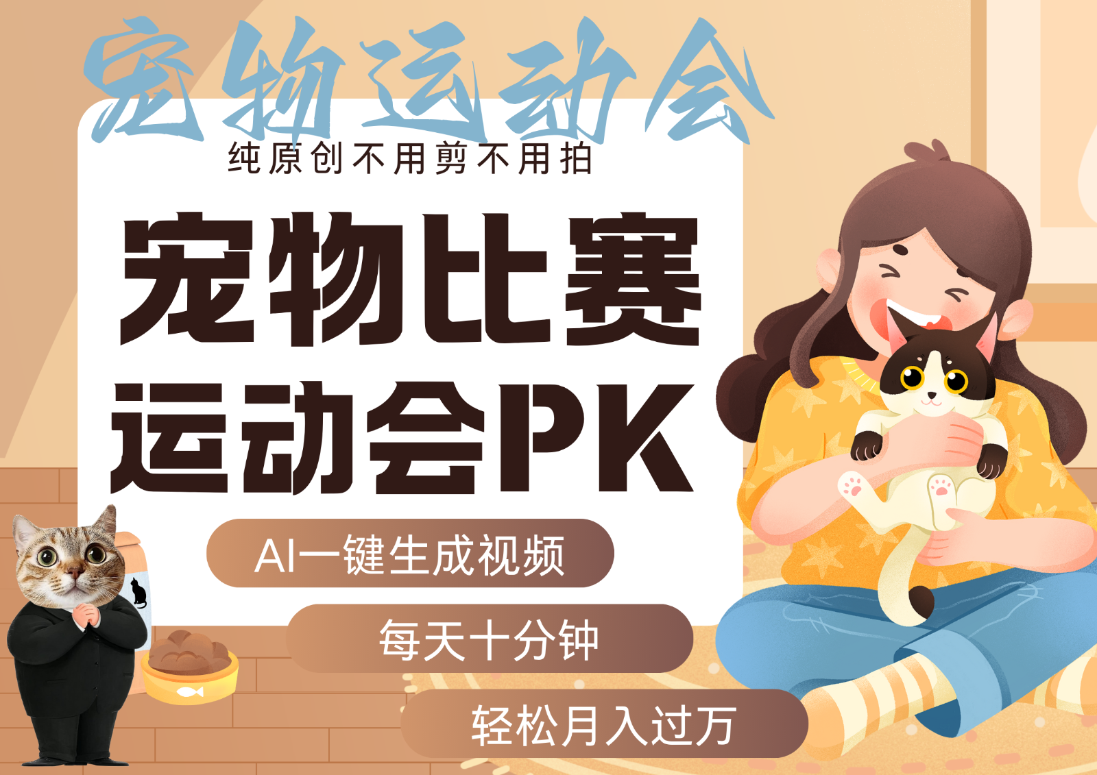 AI萌宠运动员跳水 射击 篮球 足球比赛 每天十分钟 附详细提示词文案库 代替做…-AI学习资源网