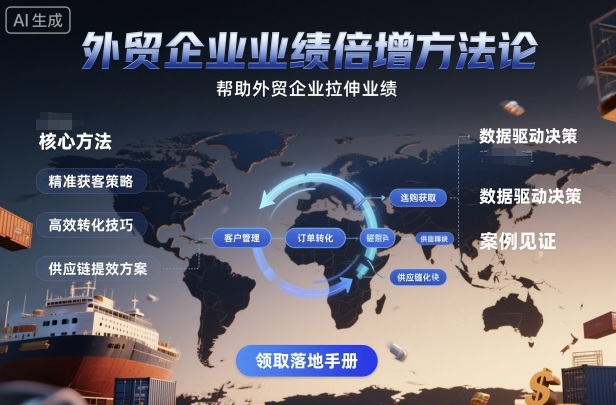 外贸企业业绩倍增方法论，帮助外贸企业拉伸业绩-AI学习资源网
