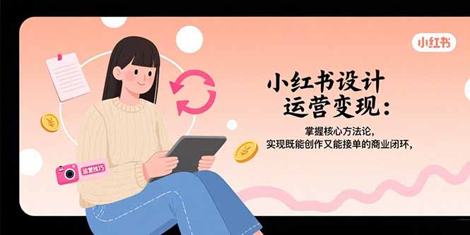 小红书设计运营变现：掌握核心方法论，实现既能创作又能接单的商业闭环-AI学习资源网