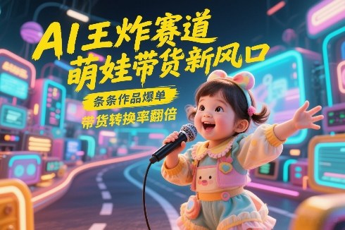 AI王炸赛道,萌娃带货新风口,条条作品爆单,带货转换率翻倍,核心逻辑拆解-AI学习资源网