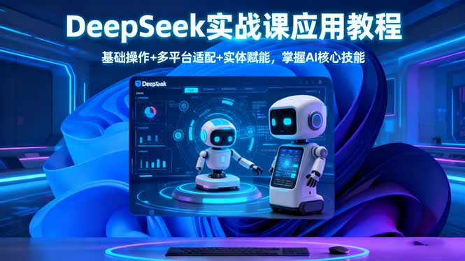 DeepSeek实战课应用教程、基础操作+多平台适配+实体赋能,掌握AI核心技能-AI学习资源网