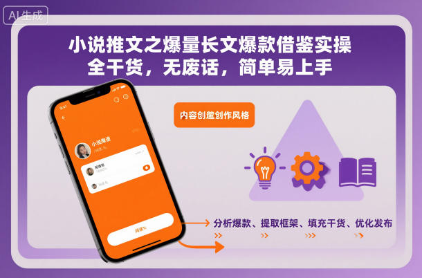 小说推文之爆量长文爆款借鉴实操，全干货，无废话，简单易上手-AI学习资源网