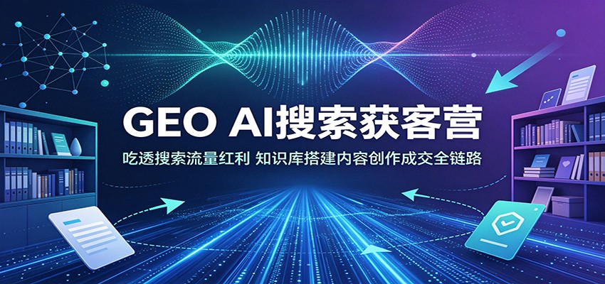 GEO AI搜索获客营：吃透搜索流量红利，知识库搭建内容创作成交全链路-AI学习资源网
