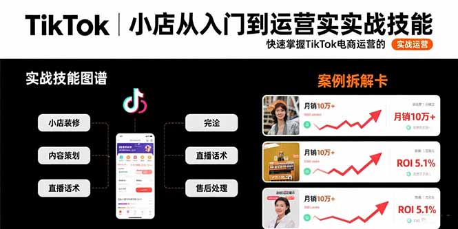 TikTok小店从入门到运营实战技能：快速掌握TikTok电商运营的完整方法论-AI学习资源网