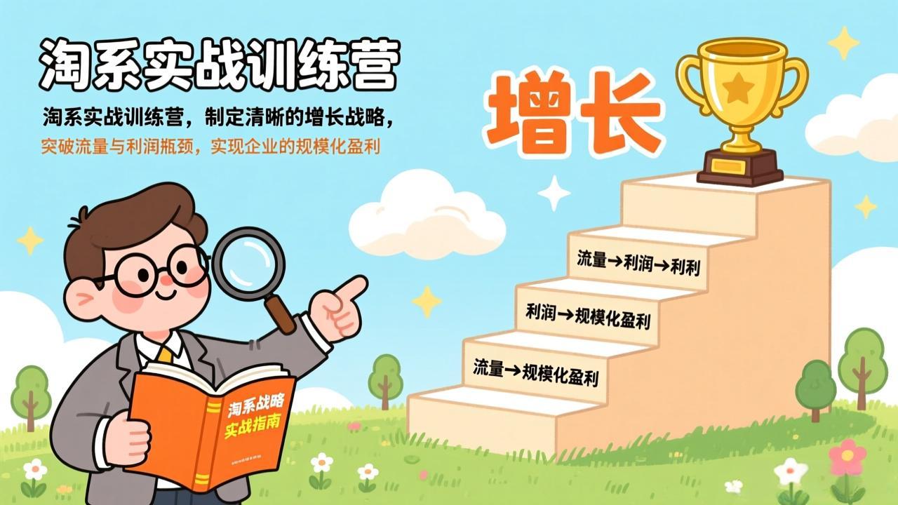 淘系实战训练营，制定清晰的增长战略，突破流量与利润瓶颈，实现企业的规模化盈利-AI学习资源网