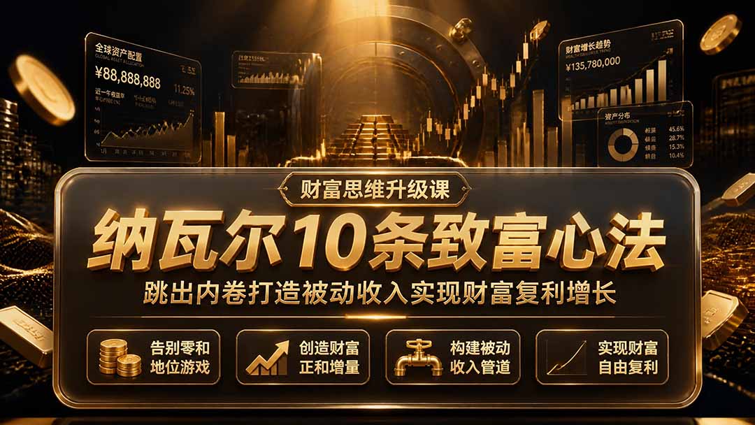 付费文章：纳瓦尔10条致富心法，跳出内卷打造被动收入实现财富复利增长-AI学习资源网