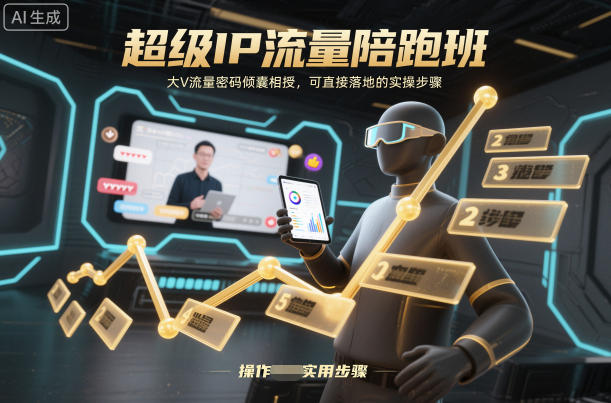 超级IP流量陪跑班,大V流量密码倾囊相授,可直接落地的实操步骤-AI学习资源网