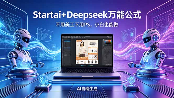 AI自动做电商详情页：Startai+Deepseek万能公式，不用美工不用PS，小白也能做-AI学习资源网